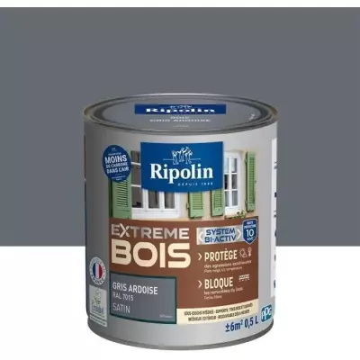 Peinture Bois Satin 10 ans - Gris ardoise - Haute Protection