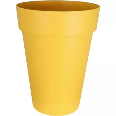 Magnifique Bac à fleurs RIVIERA SOLEILLA jaune - Hauteur 53 cm