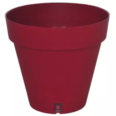 Bac à fleurs rond RIVIERA LOFT - Plastique - Rouge 40 cm