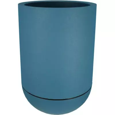 Bac à fleurs rond RIVIERA GRANIT TULIPE - Diamètre 50 cm - Bleu