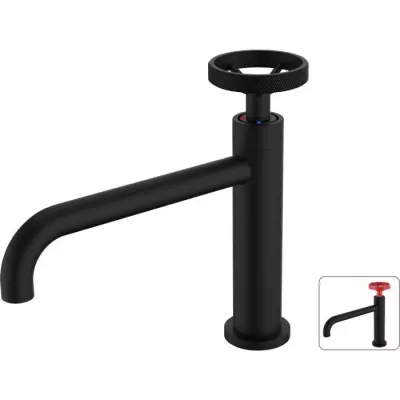 Mitigeur lavabo industriel ROUSSEAU - Design noir en laiton - Cartouche céramique 25mm