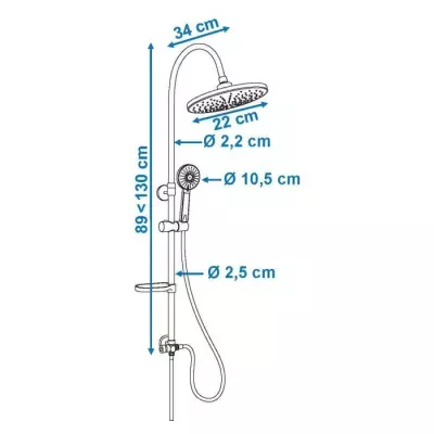 Colonne de douche ROUSSEAU Spatial 2 - Design compact