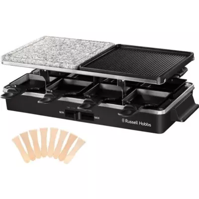 Appareil Raclette Russell Hobbs 26280-56 - Multifonction 3 en 1 - 8 Personnes