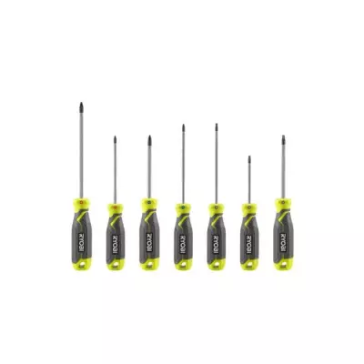 Ensemble de 7 tournevis magnétiques RYOBI - Pratique et efficace