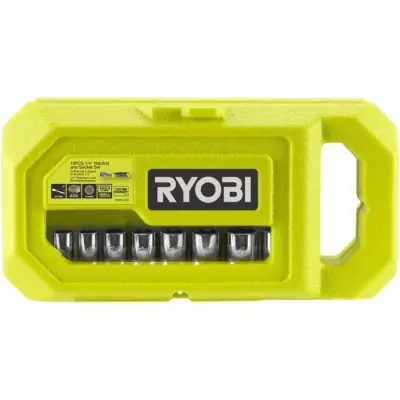 Ensemble clé 90 dents Ryobi - 8 douilles - Adaptateur 1/4''-3/8''