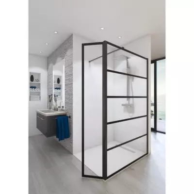 Paroi de douche en kit BALEARES ATELIER N°2 - Verre Timeless 8 mm trempé