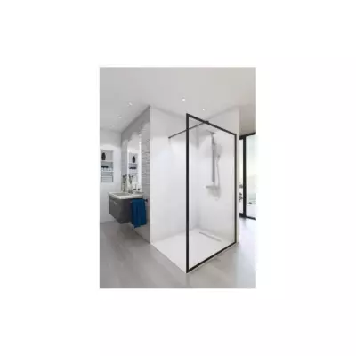 Paroi de douche ouverte Baleares Atelier 4 - Verre Timeless 8mm - Made in France