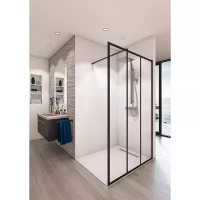 Paroi de douche BALEARES ATELIER N°8 - Verre Timeless 8 mm - L.120 x H.198 cm