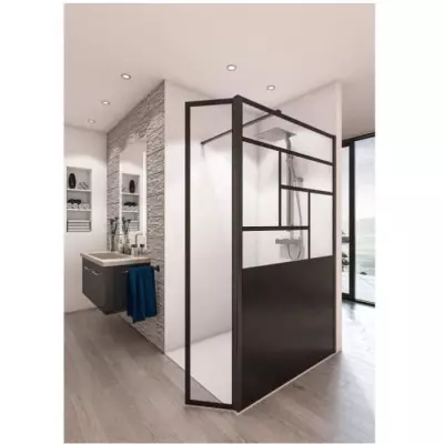 Paroi de douche AURYS Baleares Atelier 14 - Verre Timeless 8mm - L.120cm x H.198cm
