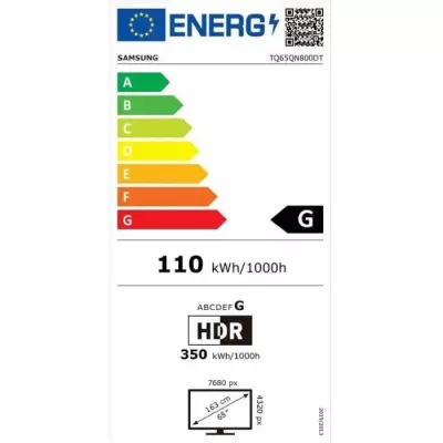 Téléviseur Samsung 65QN800D NeoQLED 8K - HDR - Smart TV