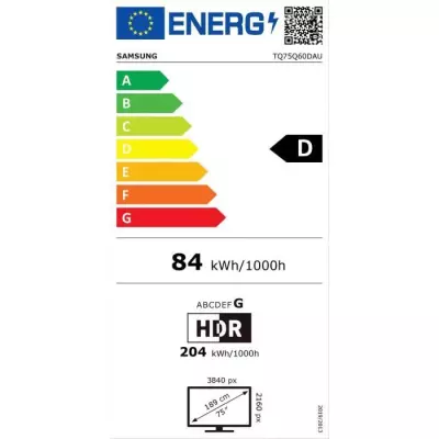 Téléviseur Samsung 75Q60D - QLED 75" 4K UHD HDR Smart TV