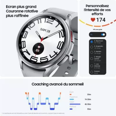 Montre intelligente SAMSUNG Galaxy Watch6 Classic 43mm Noir 4G