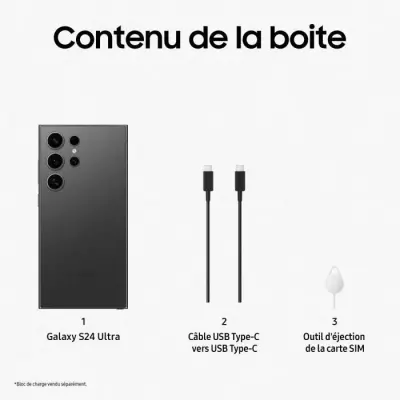 Samsung Galaxy S24 Ultra 256Go Noir - Plus responsable, plus facilement réparable
