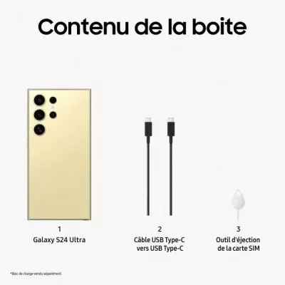 Samsung Galaxy S24 Ultra 256 Go Ambre - Plus responsable, plus facilement réparable