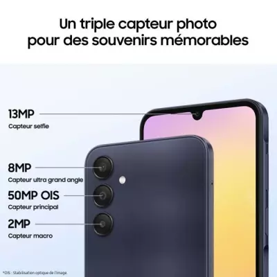 Samsung Galaxy A25 Smartphone 256 Go 5G Bleu - Plus responsable, plus facilement réparable