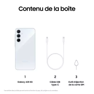 Samsung Galaxy A35 128 Go 5G Bleu - Plus responsable et réparable