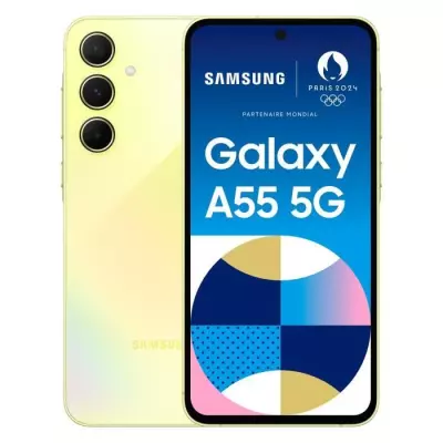 Samsung Galaxy A55 128 Go 5G Lime - Plus responsable et facilement réparable