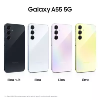 Samsung Galaxy A55 128 Go 5G Lime - Plus responsable et facilement réparable