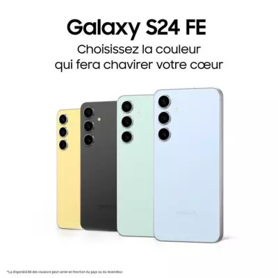 Samsung Galaxy S24 FE Smartphone 128 Go Vert - Plus responsable et facilement réparable