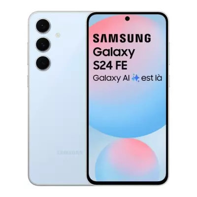Samsung Galaxy S24 FE Smartphone 128 Go Bleu - Plus responsable et facilement réparable