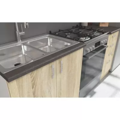 Ensemble cuisine modulable SARA - Chêne sonoma - L240cm