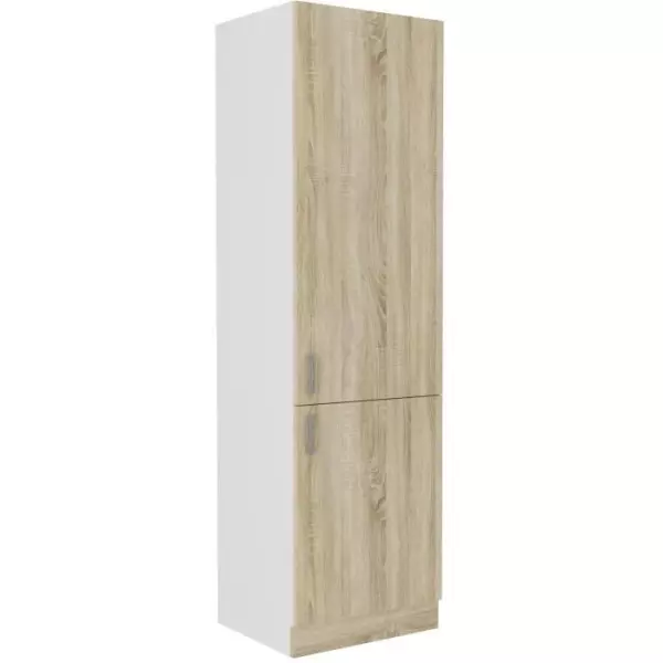 SARA - Colonne 2 portes - Décor chene sonoma - L60xP57xH210 cm