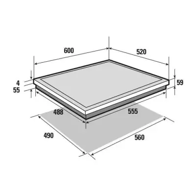 Table de Cuisson Induction SAUTER - 4 foyers - SPI4664B - Noir
