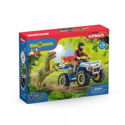 Ensemble de Jouets Préhistoriques 5 Pieces - Quad contre Vélociraptor
