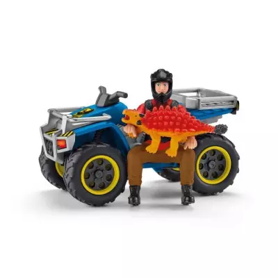 Ensemble de Jouets Préhistoriques 5 Pieces - Quad contre Vélociraptor