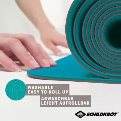 Tapis de yoga Fitness Schildkröt 183x61cm - Bleu/Gris