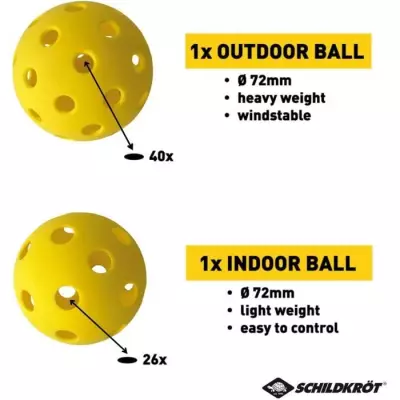 Ensemble Pickleball SCHILDKRÖT - 2 Raquettes + 2 Balles