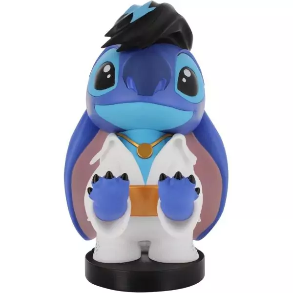 Figurine Disney Stitch Elvis - EXQUISITE GAMING - Cable Guys - Support écouteurs, smartphone ou petit accessoire - 20 cm