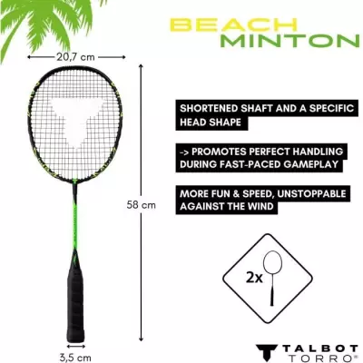 Ensemble de beachminton - SCHILDKRÖT (61x23x6 cm)