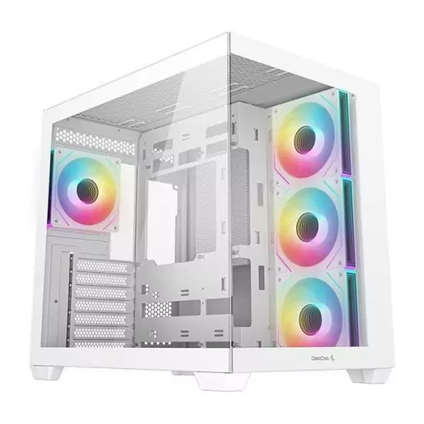 Boitier PC - DEEPCOOL - R-CG530-WHADA4-G-1 - Mini tour - Format Mini-ITX / Micro-ATX / ATX & Micro-ATX - 4 ventilateurs ARGB - B