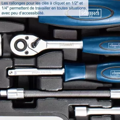 Malette à outils 95 pièces SCHEPPACH TB94 - Acier chrome vanadium