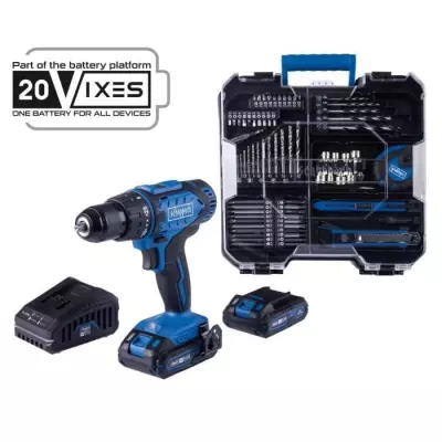 Coffret perceuse visseuse sans fil 50Nm + 74 accessoires - SCHEPPACH 20V