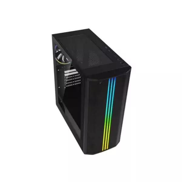 Boîtier Semitower - Bitfenix - Saber Mesh RGB - Noir - 4 baies internes - Refroidissement par air