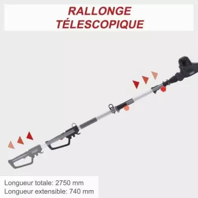 Taille-haie électrique télescopique Scheppach - ETHT500