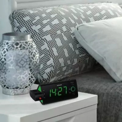 Radio-réveil - SENCOR - SRC 330 GN - Ecran LED 1,2? vert - Tuner FM - Projection heure - Noir