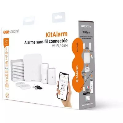 Alarme sans fil Wi-Fi/GSM 4G - KitAlarm SCS SENTINEL - Dimensions colis: 31x26x8 cm
