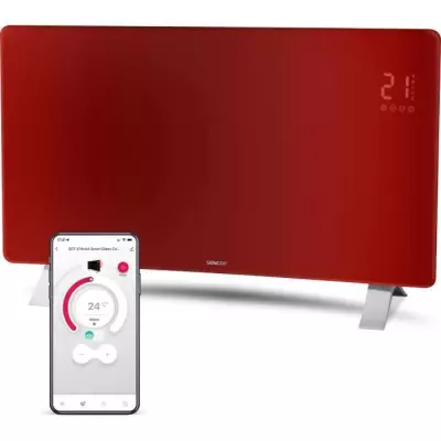 Radiateur intelligent Wi-Fi en verre SENCOR SCF 4742RD - Rouge