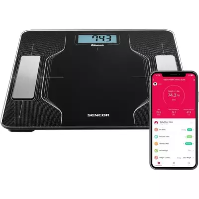 Pèse-personne connecté SENCOR - Noir, pratique et moderne