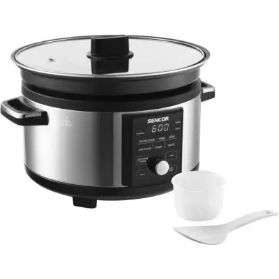 Mijoteuse SENCOR SPR 5520SS 5,5L Gris/Noir - Pratique et Performante