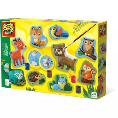 Kit de moulage et peinture SES CREATIVE - Animaux foret - Plastique recyclé