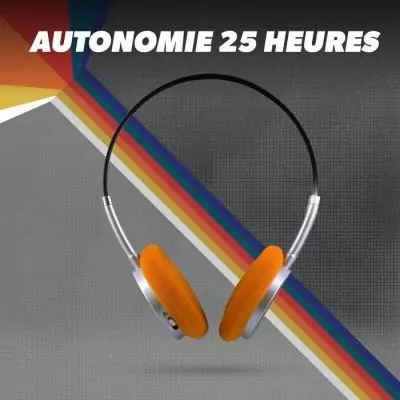 Casque sans fil - T'nb - Origin - Bluetooth - Autonomie jusqu'a 40h - Arceau réglable - Noir/gris