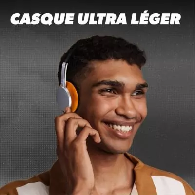 Casque sans fil - T'nb - Origin - Bluetooth - Autonomie jusqu'a 40h - Arceau réglable - Noir/gris