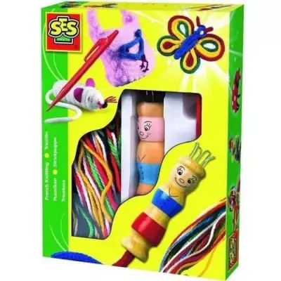 Kit de Tricotin SES CREATIVE - Avec Fils Colorés