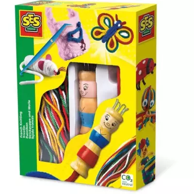 Kit de Tricotin SES CREATIVE - Avec Fils Colorés