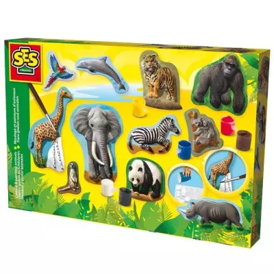 Kit créatif pour enfants - Animaux en plâtre à mouler et peindre