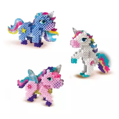 Perles à repasser Licornes - SES CREATIVE - Crée des licornes 3D